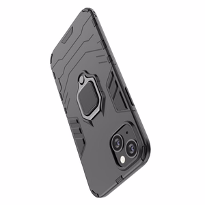 Чехол Ring Armor для iPhone 14 бронированный с магнитным кольцом-держателем чёрный