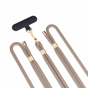 3mk EasyClip Elite telefoni kaelapael, Taupe (kuldsed detailid)