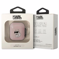 Karl Lagerfeld KLA2HNCHTCP Airpods 1/2 cover roosa/roosa Ikonik Choupette