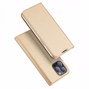 Dux Ducis Skin Pro Case for Samsung Galaxy S23+ Flip Card Wallet Stand Gold