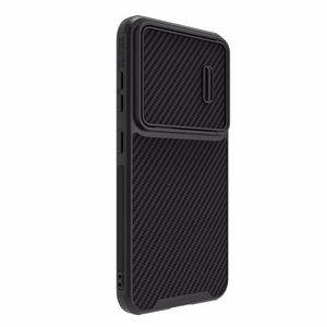 Чехол Nillkin Synthetic Fiber S для Samsung Galaxy S23+ с защитой камеры чёрный