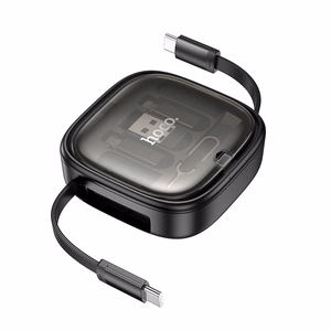 Kaabel All-in-one sissetõmmatav vahetatavate otsikutega Hoco PD 3A 60W 0,95 m U140 must