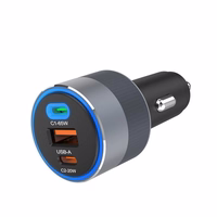 Car laadija Forcell F-Energy Alu 2 x USB C + USB A QC4.0 PD SFC2.0 3A 85W hall