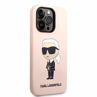 Karl Lagerfeld KLHCP14LSNIKBCP iPhone 14 Pro 6.1" hardcase roosa/roosa Silicone Ikonik