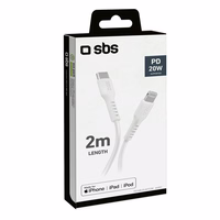 SBS TECABLELIGTC2W USB-C - Lightning Kaabel 2 m - valge