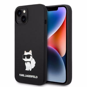 Karl Lagerfeld Silicone Choupette ümbris jaoks iPhone 14 Plus - must