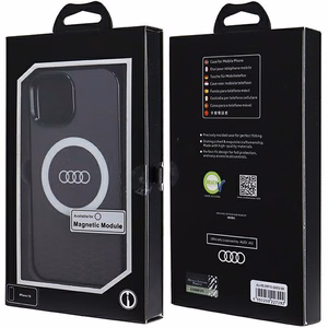 Audi IML Big Logo MagSafe ümbris jaoks iPhone 15 / 14 / 13 - must
