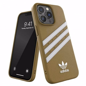 Adidas OR Molded Case PU iPhone 13 Pro / iPhone 13 jaoks - beež ja kuldne