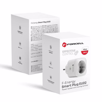FORCELL F-ENERGY EU02 Smart Plug 230V with WiFi, programmer and Tuya/Amazon Alexa support - valge