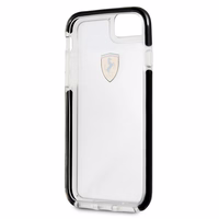 Ferrari Hardcase FEGLHCP7BK iPhone 7/8 SE 2020 / SE 2022 Shockproof läbipaistev must