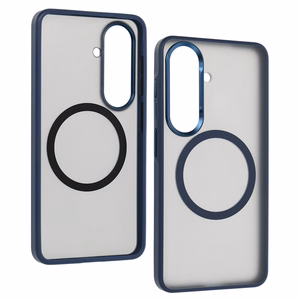 Liavec Soft Case ümbris metallraamiga Samsung Galaxy S26 jaoks, tumesinine