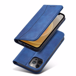 Magnet Fancy Case Case iPhone 12 Pro Max Kott Kaardikott Rahakott Card Stand Sinine