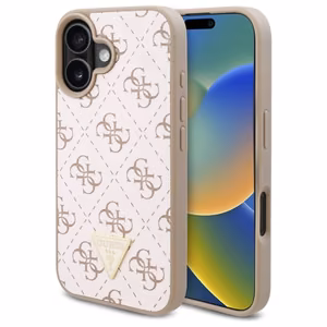Guess New 4G Triangle Ümbris jaoks iPhone 16 Plus - valge