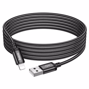 Кабель USB A to Lightning Hoco 2,4A 3 m X91 черный