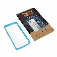 PanzerGlass ClearCase antibacterial ümbris with Military Grade certificate jaoks iPhone 13 / 14 / 15 - läbipaistev sinine