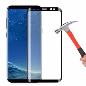 Screen protection glass "5D Full Glue" Samsung G985/G986 S20 Plus (ilma hole) curved bulk