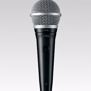 Shure PGA48-XLR must metallikvärvi lavamikrofon