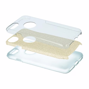 Glitter 3in1 ümbris jaoks Xiaomi Redmi Note 10 4G / 10S kuldne