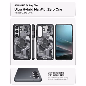 Spigen Ultra Hybrid Mag MagSafe Ümbris for Samsung Galaxy S26 Zero One - Clear must
