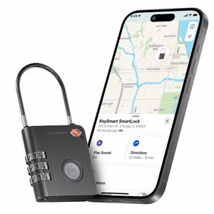 KEYSMART SmartLock; TSA одобренный Find My замок, черный
