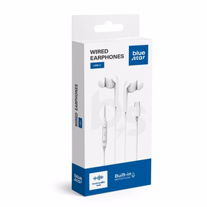 Wire earbuds USB C (DAC) sinine Star M15C 1,2 m valge