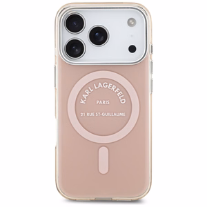 Karl Lagerfeld IML Karl RSG Logo MagSafe Ümbris jaoks iPhone 17 Pro - Roosa