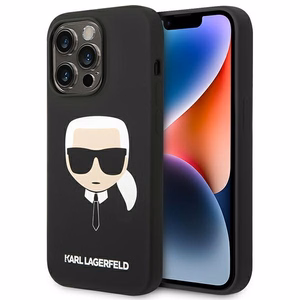 Karl Lagerfeld silikoonist Karl's Head ümbris iPhone 14 Pro Max must