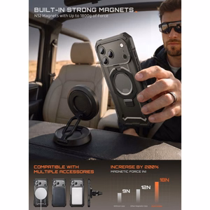 Supcase Grip Pro Mag MagSafe ümbris iPhone 18 Pro / 17 Pro – must