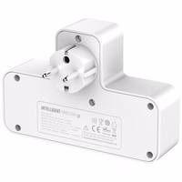 Beline pikendusjuhe LED valgustusega 2xUSB-A/USB-C/2xAC valge