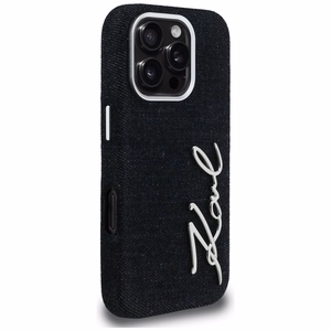 Karl Lagerfeld FW Jeans Signature Logo Ümbris iPhone 16 Pro Max - must