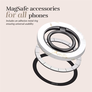 MIO White Marble Magsafe Ümbris rõngashoidjaga