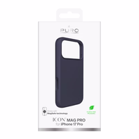 Pure Icon Mag Pro Liquid Silicone Ümbris jaoks iPhone 17 Pro, MagSafe Compatible, with Camera Protection and Aluminum Buttons - Dark Sinine