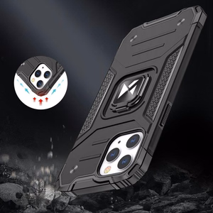 Wozinsky Ring Armor ümbris iPhone 14 Pro Maxi jaoks soomustatud kate magnetiline hoidja rõngas punane