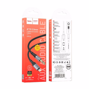 AUX kaabel Lightning Jack 3,5 mm Hoco 1 m UPA26 must