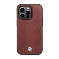 Ümbris BMW BMHCP14L22RFGR iPhone 14 Pro 6.1" Burgundy/burgundy Leather Diamond Pattern