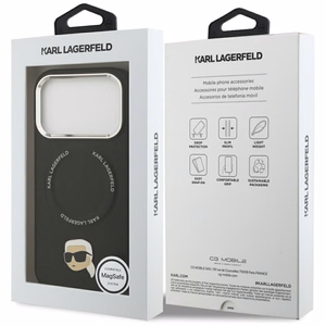 KARL LAGERFELD ümbris jaoks IPHONE 17 Pro compatible with MagSafe KLHMP17LPSMLRKLK (PU Karl Pin) must
