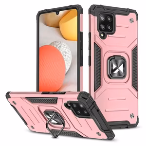 Wozinsky Ring Armor jalustaga vastupidav ja tugev ümbris Samsung Galaxy A42 5G roosa