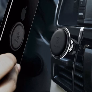 Autolaadija hoidik Baseus Magnetic Air Vent hõbedane (magnetiline / ventilatsioonivõre)