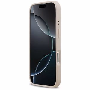 GUESS ümbris jaoks IPHONE 17 compatible with MagSafe GUHMP17SPGCRMDEP (PU W/ Grained Strass Logo) roosa