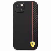 Ferrari FESAXHCP13SBK iPhone 13 mini 5.4" must/must kõvakott On Track Carbon Stripe