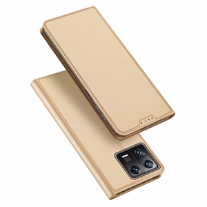 Dux Ducis Skin Pro Ümbris Xiaomi 13 Flip Card Wallet kuldne Stand