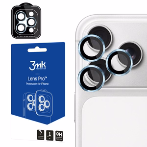 3mk Lens Protection Pro закалённое стекло для iPhone 17 Pro / 17 Pro Max - светло-синее