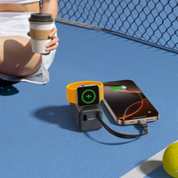 Joyroom JR-W13 5000mAh traadita energiapank Apple Watchile + USB-C ja Lightning - must