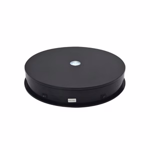 LED Rotating Turn-Table Ekraan Alus, Round 30cm, Must