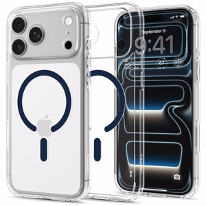 Spigen Ultra Hybrid MagSafe ümbris iPhone 18 Pro Max / 17 Pro Max jaoks, läbipaistev tumesinine