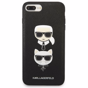 Karl Lagerfeld Saffiano Karl&Choupette Head ümbris jaoks iPhone 7 Plus / iPhone 8 Plus - must
