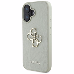 Guess Grained Big 4G Logo Small Classic Logo ümbris jaoks iPhone 16 - roheline