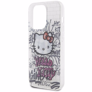 Hello Kitty IML Kitty On Bricks Graffiti ümbris jaoks iPhone 15 Pro - valge