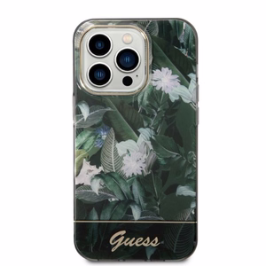 Guess GUHCP14LHGJGHA iPhone 14 Pro 6.1" roheline/roheline hardcase Jungle Collection