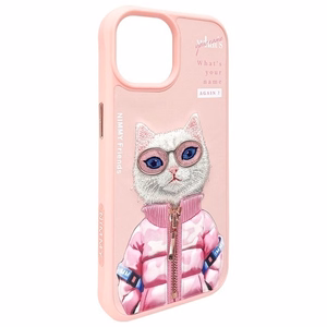 Nimmy Cool&Cute 2.0 Cat Ümbris jaoks iPhone 15 - Roosa